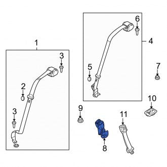 New OEM Rear Seat Belt Receptacle Fits, 2010-2012 Ford Taurus - Part # BG1Z5460044AA