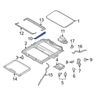 New OEM Sunroof Cover Fits, 2013-2019 Ford Taurus - Part # BH6Z54519A02AB