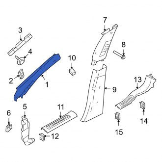 New OEM Right Body A-Pillar Trim Panel Fits, 2011-2012 Ford Taurus - Part # BG1Z5403598BA