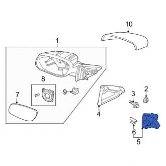 New OEM Front Left Door Mirror Trim Ring Fits, 2010-2012 Ford Taurus - Part # AG1Z17A703AA