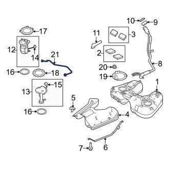 New OEM Fuel Filler Hose Fits, 2010-2012 Ford Taurus - Part # AG1Z9324A