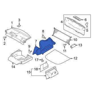 New OEM Rear Right Trunk Trim Panel Fits, 2013-2019 Ford Taurus - Part # DG1Z5445422AA