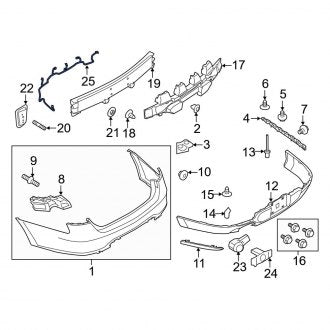 New OEM Rear Parking Aid System Wiring Harness Fits, 2013 Ford Taurus - Part # DG1Z15K868AA