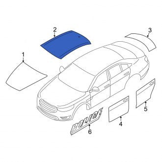 New OEM Roof Decal Fits, 2013-2019 Ford Taurus - Part # DG1Z5420000BB