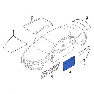 New OEM Front Right Door Decal Fits, 2013-2019 Ford Taurus - Part # DG1Z5420000B