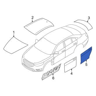 New OEM Right Door Decal Fits, 2013-2019 Ford Taurus - Part # DG1Z5420000CG