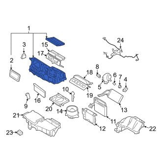 New OEM Upper HVAC Unit Case Fits, 2006-2009 Ford Fusion - Part # 6E5Z19930BA