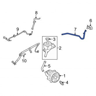 New OEM Power Steering Return Hose Fits, 2006-2009 Ford Fusion - Part # 6E5Z3A713AB