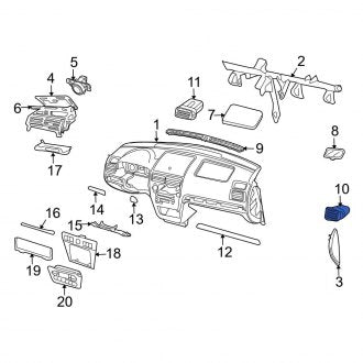 New OEM Left Outer Dashboard Air Vent Fits, 2006-2009 Ford Fusion - Part # 6E5Z19893AE