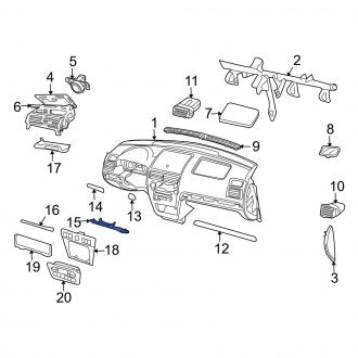 New OEM Lower Instrument Panel Trim Panel Fits, 2006-2009 Ford Fusion - Part # 7E5Z5404459AE