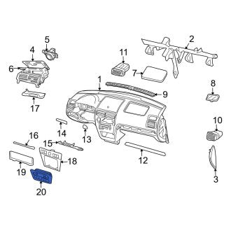 New OEM Center Instrument Panel Bezel Fits, 2008-2009 Ford Fusion - Part # 7N7Z5404302AE