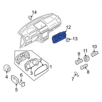 New OEM HVAC Temperature Control Panel Fits, 2006-2009 Ford Fusion - Part # 8E5Z19980B