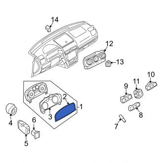 New OEM Instrument Panel Lens Fits, 2006-2009 Ford Fusion - Part # 6E5Z10887AA
