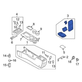 New OEM Console Lid Fits, 2006-2012 Ford Fusion - Part # AE5Z5406024AA
