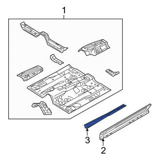 New OEM Right Floor Side Rail Fits, 2006-2012 Ford Fusion - Part # 6E5Z5410062A