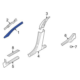 New OEM Right Body A-Pillar Trim Panel Fits, 2006-2009 Ford Fusion - Part # 6E5Z5403598BAA