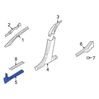 New OEM Front Right Door Sill Plate Fits, 2006-2008 Ford Fusion - Part # 6E5Z5413208AAA