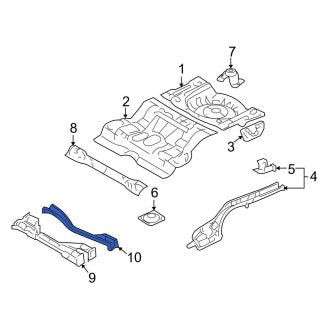 New OEM Rear Floor Pan Crossmember Fits, 2006-2012 Ford Fusion - Part # 6E5Z5410692AA