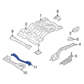 New OEM Rear Floor Pan Crossmember Fits, 2007-2012 Ford Fusion - Part # 7E5Z5410716A