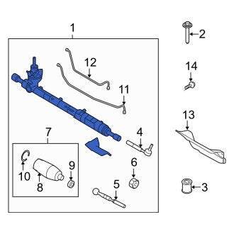 New OEM Rack and Pinion Assembly Fits, 2010 Ford Fusion - Part # AE5Z3504A