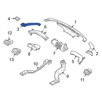 New OEM Front Left Instrument Panel Air Duct Fits, 2010-2012 Ford Fusion - Part # AE5Z19E630C