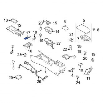 New OEM Console Mat Fits, 2010-2012 Ford Fusion - Part # AE5Z54045G34AB
