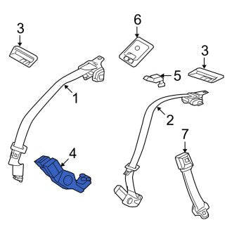 New OEM Rear Seat Belt Receptacle Fits, 2006-2012 Ford Fusion - Part # 6E5Z5460044AA