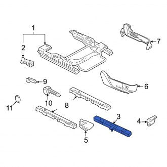 New OEM Front Left Seat Track Support Fits, 2009-2012 Ford Fusion - Part # 8E5Z5461709A
