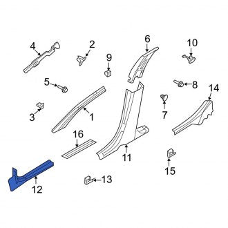 New OEM Front Right Door Sill Plate Fits, 2010-2012 Ford Fusion - Part # 9E5Z5413208AC