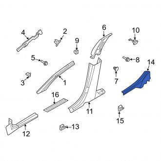New OEM Front Right Door Sill Plate Fits, 2010-2012 Ford Fusion - Part # 9E5Z5413208BA