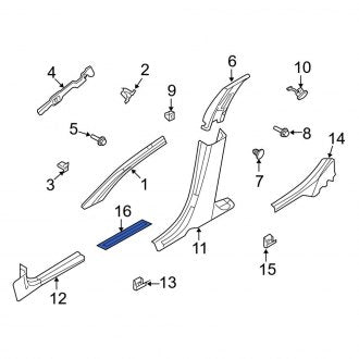 New OEM Right Liftgate Trim Scuff Plate Fits, 2011-2012 Ford Fusion - Part # BE5Z5413208BA