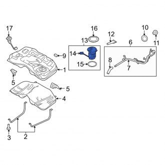 New OEM Fuel Sender and Hanger Assembly Fits, 2007-2012 Ford Fusion - Part # 7E5Z9275C
