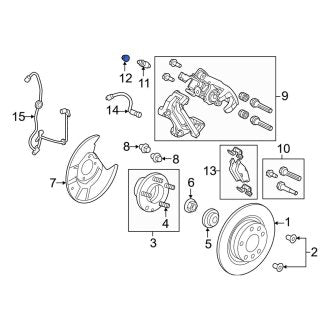 New OEM Rear Brake Bleeder Screw Cap Fits, 2007-2010 Ford Edge - Part # 6E5Z2L126AA