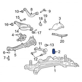 New OEM Rear Coil Spring Damper Fits, 2010-2012 Ford Fusion - Part # AE5Z5K570A
