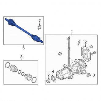 New OEM Rear Right CV Axle Assembly Fits, 2007-2012 Ford Fusion - Part # AE5Z4K138A