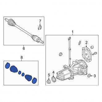 New OEM Rear CV Joint Boot Kit Fits, 2010-2012 Ford Fusion - Part # AE5Z3A331C