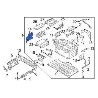 New OEM Drive Motor Battery Pack Cover Fits, 2013-2018 Ford C-MAX - Part # FM5Z10C699G