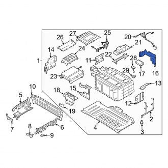 New OEM Rear Drive Motor Battery Pack Cover Fits, 2013-2018 Ford C-MAX - Part # FM5Z10C699B