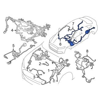 New OEM Body Wiring Harness Fits, 2016 Ford Fusion - Part # GG9Z14A005R