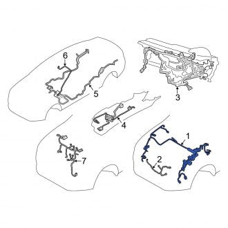 New OEM Front Headlight Wiring Harness Fits, 2016 Ford Fusion - Part # GG9Z12A581CQ
