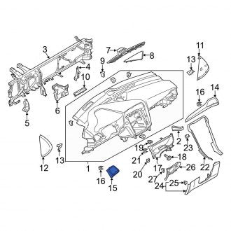 New OEM Left Instrument Panel Molding Fits, 2014-2016 Ford Fusion - Part # DS7Z5404339DB