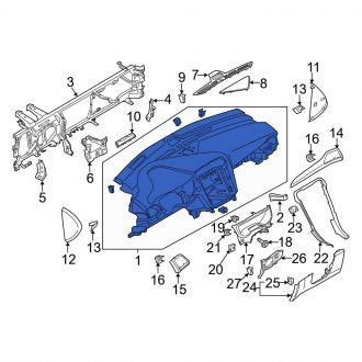 New OEM Dashboard Panel Fits, 2019-2020 Ford Expedition - Part # HS7Z5404320TA