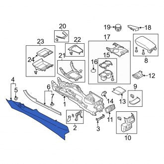 New OEM Left Console Panel Fits, 2013-2016 Ford Fusion - Part # DS7Z5404609AA