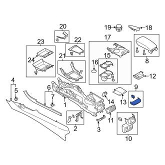 New OEM Console Trim Panel Fits, 2013-2014 Ford Fusion - Part # DS7Z54045A76BA