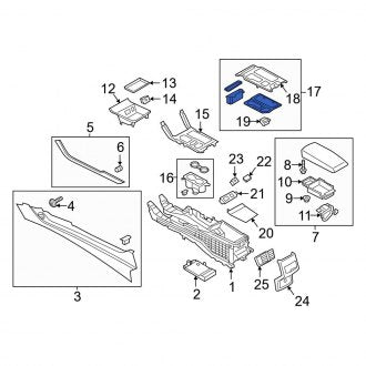 New OEM Upper Console Panel Fits, 2019-2020 Ford Expedition - Part # HS7Z54044D90HC