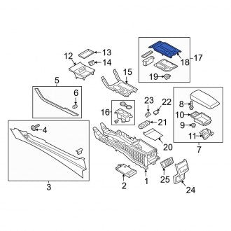 New OEM Left Console Trim Panel Fits, 2019-2020 Ford Expedition - Part # HS7Z54061A17B