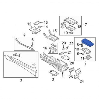 New OEM Console Armrest Fits, 2019-2020 Ford Expedition - Part # HS7Z5406024BA