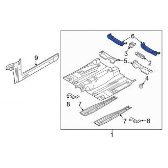 New OEM Rear Right Floor Pan Crossmember Fits, 2019-2020 Ford Expedition - Part # DG9Z5410776D