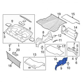New OEM Rear Left Trunk Trim Panel Fits, 2019-2020 Ford Expedition - Part # JS7Z5445423FA