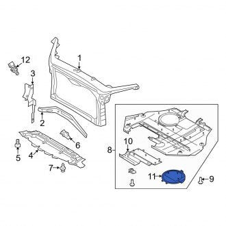 New OEM Front Radiator Support Access Cover Fits, 2010-2012 Ford Fusion - Part # 9E5Z54104B40C